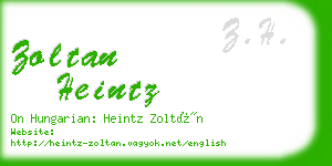 zoltan heintz business card